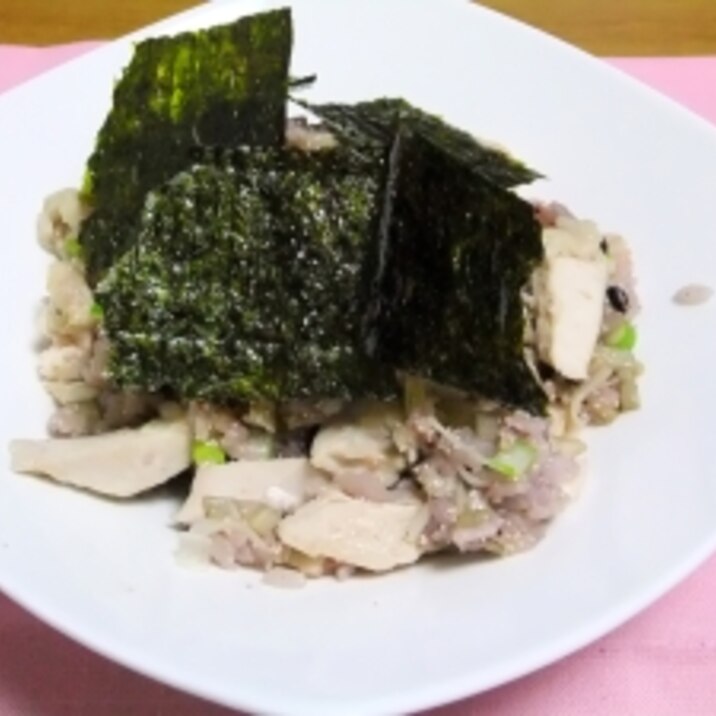 チキン明太チャーハン・のり乗せ